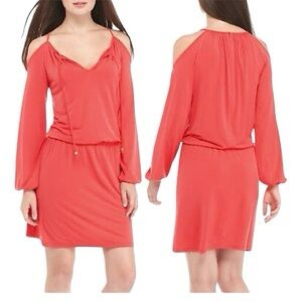 Michael Kors Sangria Stretch Matte Jersey Cold Shoulder
Dress large